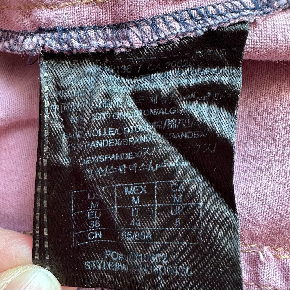 Vintage Y2K Guess Los Angeles Faded Washed Pink Button Up Shirt Cinch Waist - M - Picture 6 of 15